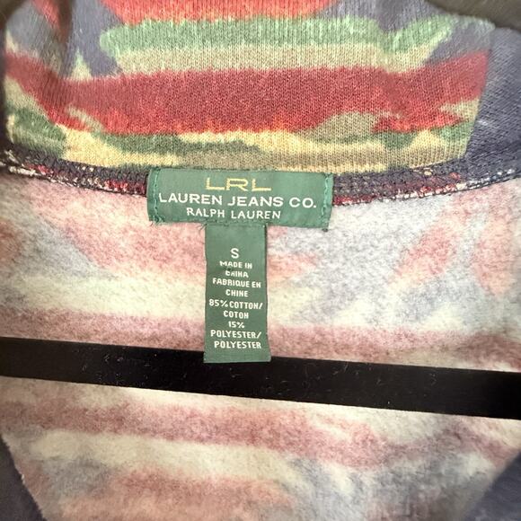 Lauren Jeans Co Ralph Lauren Southwestern Aztec Print Fleece Blazer Jacket Small - Picture 5 of 6